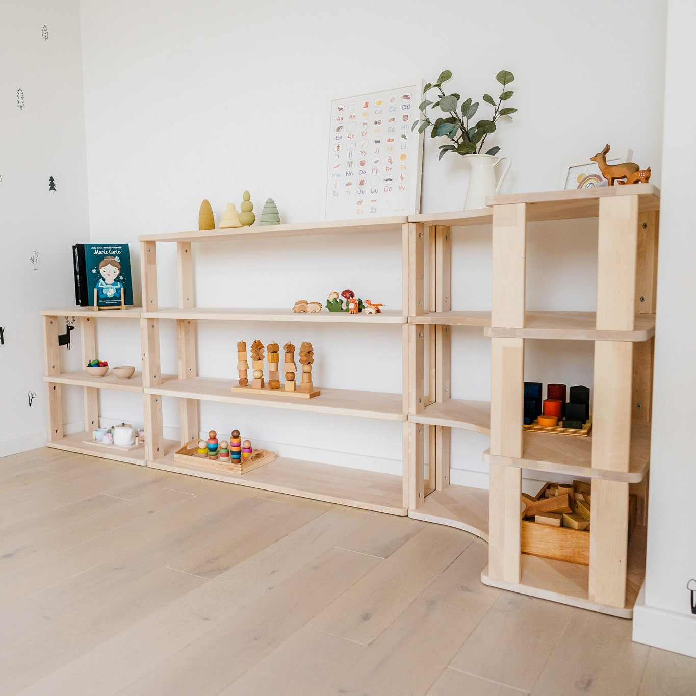 Modular Montessori Shelf Straight Mini - 4 Shelves