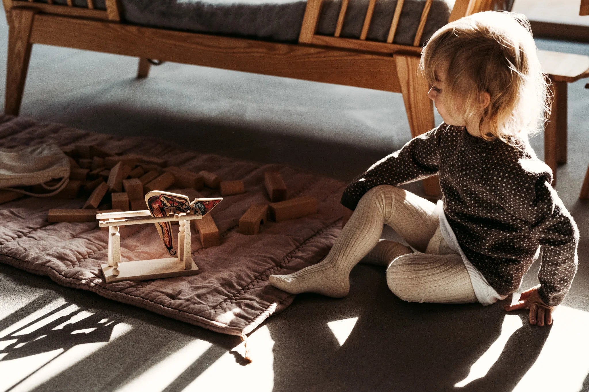 Wooden Toy Acrobat Girl