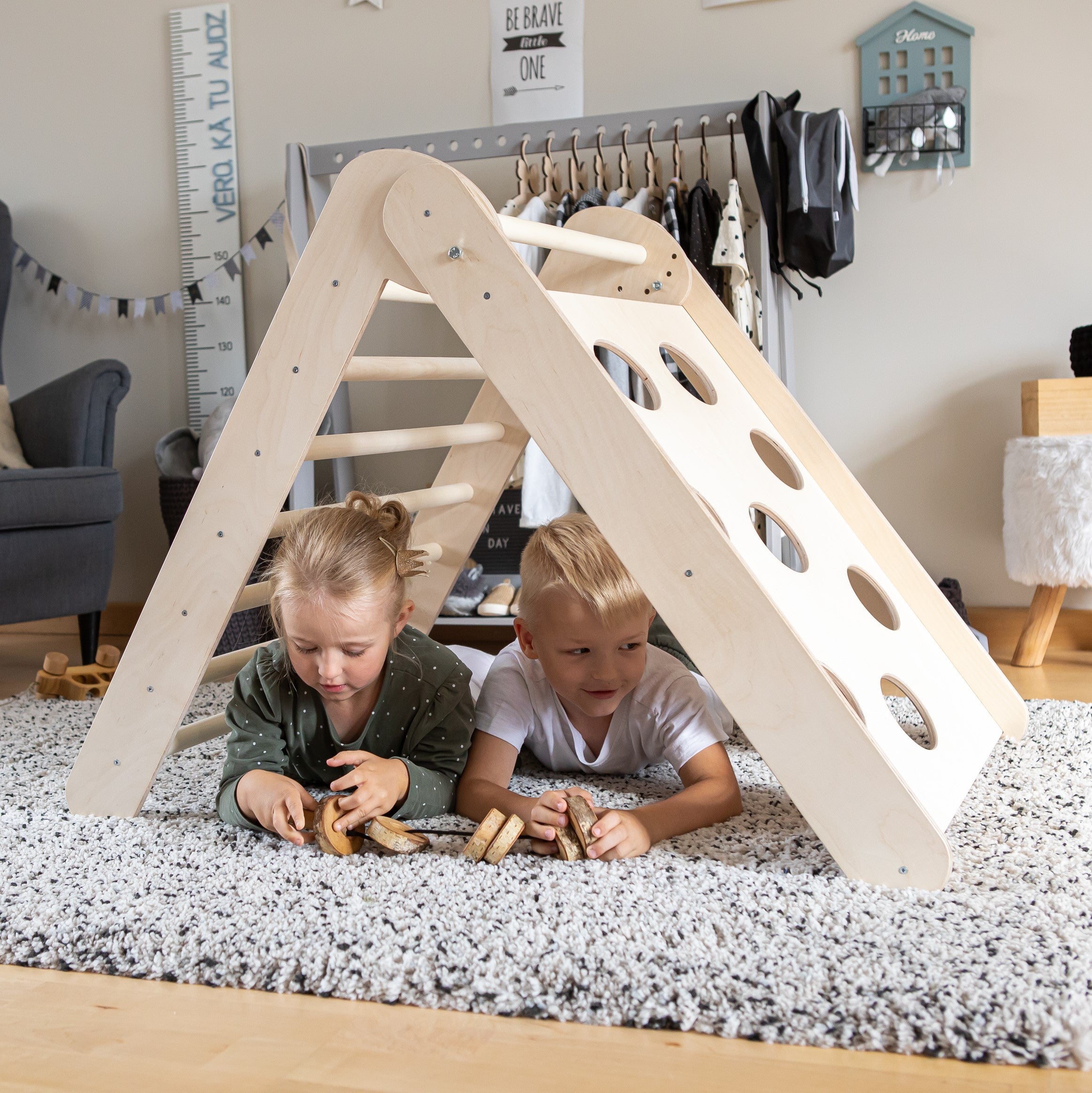 2-in-1 Montessori Climbing Triangle