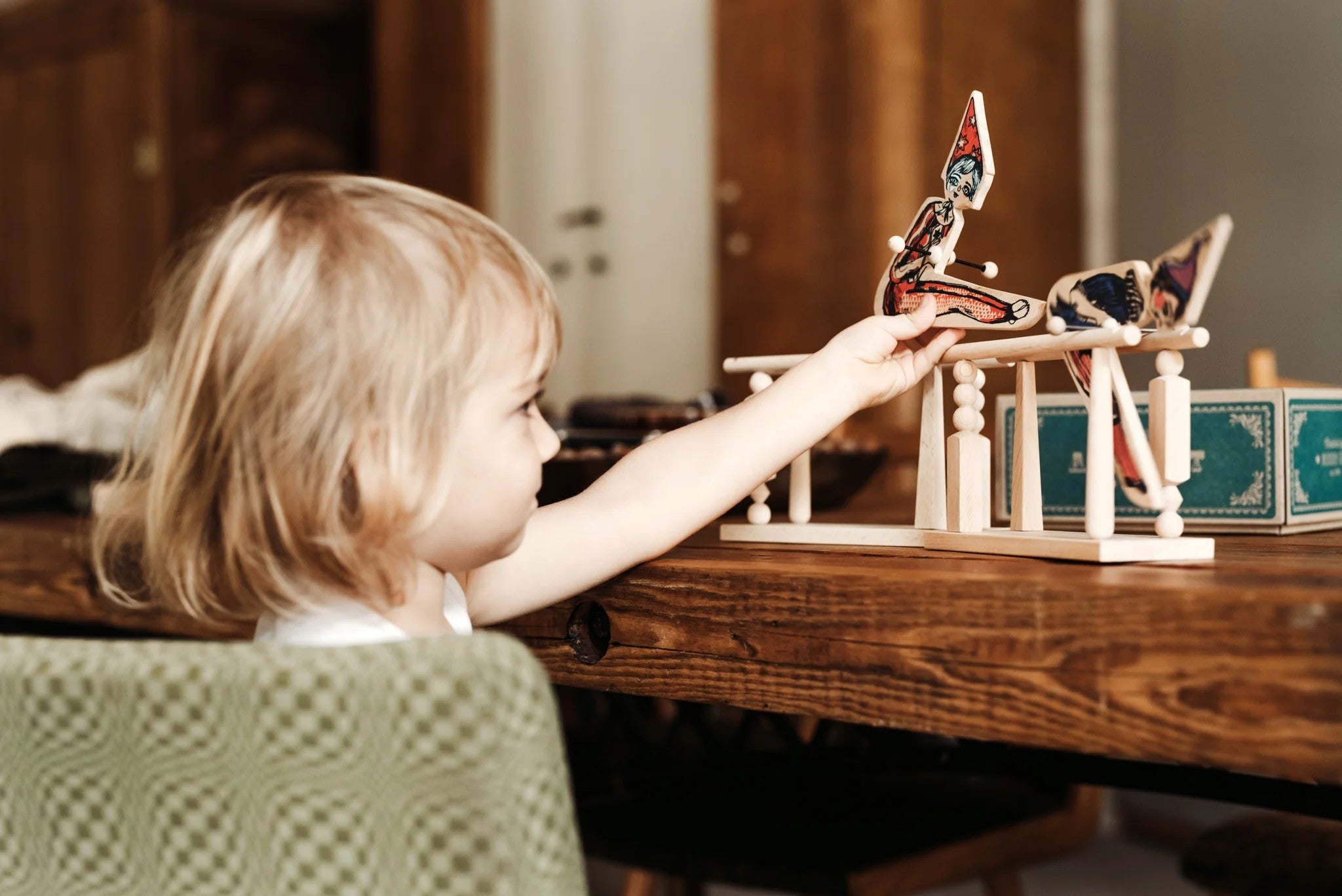 Wooden Toy Acrobat Girl